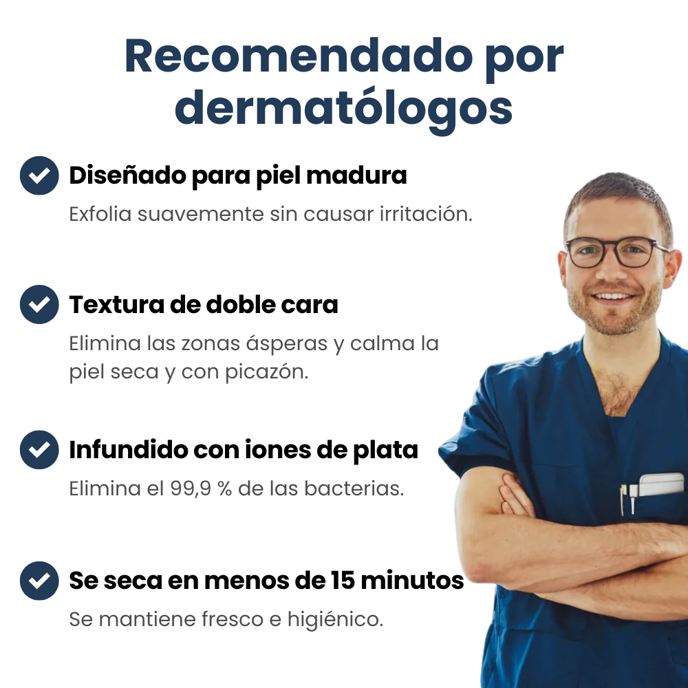Toalla de ducha exfoliante antibacteriana
